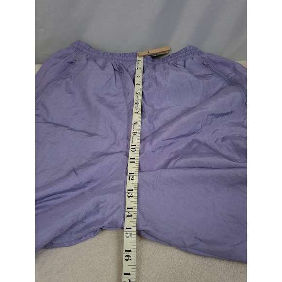 Vintage Reebok Track Pants Size 14 Lavender Teal Pink 90s Windbreaker Swishy Jog - Picture 7 of 7